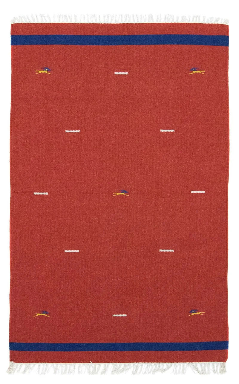 Kelim Modern Teppich 120x180cm - rot