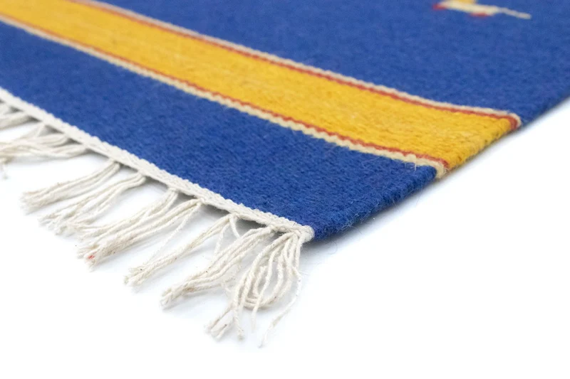 Kelim Modern Teppich 120x180cm - blau