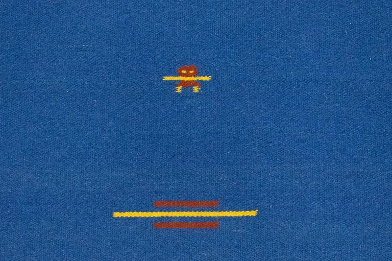Kelim Modern Teppich 120x180cm - blau