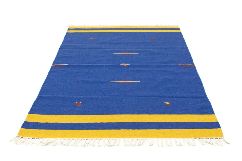 Kelim Modern Teppich 120x180cm - blau