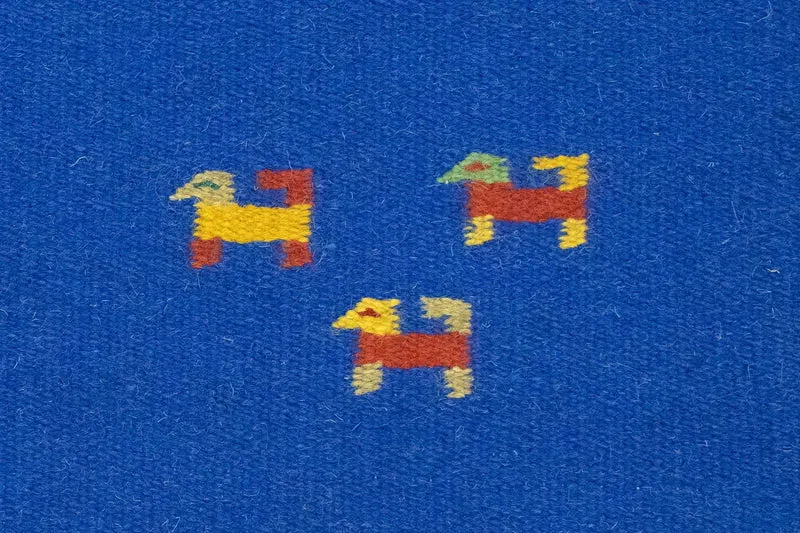 Kelim Modern Teppich 120x180cm - blau