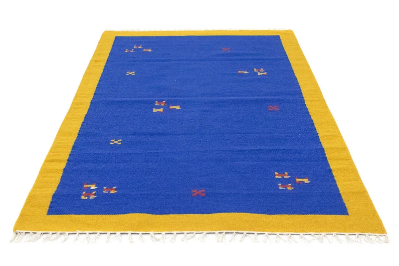 Kelim Modern Teppich 120x180cm - blau