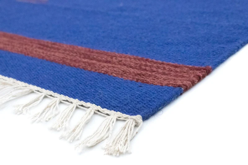 Kelim Modern Teppich 120x180cm - blau