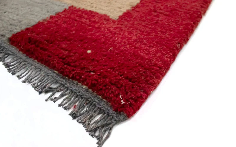 Nepal Teppich 70x140cm - Wollteppich - braun