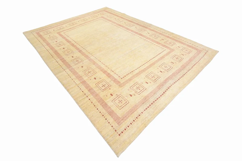 Gabbeh Teppich - Loribaft Perser 309 x 417 cm - beige