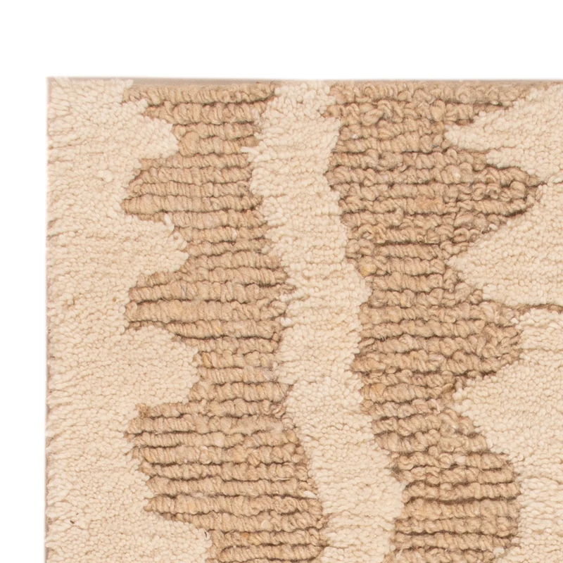 Wollteppich 60x90cm - dunkelbeige