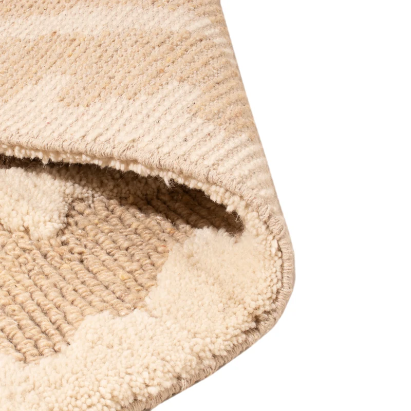 Wollteppich 60x90cm - dunkelbeige