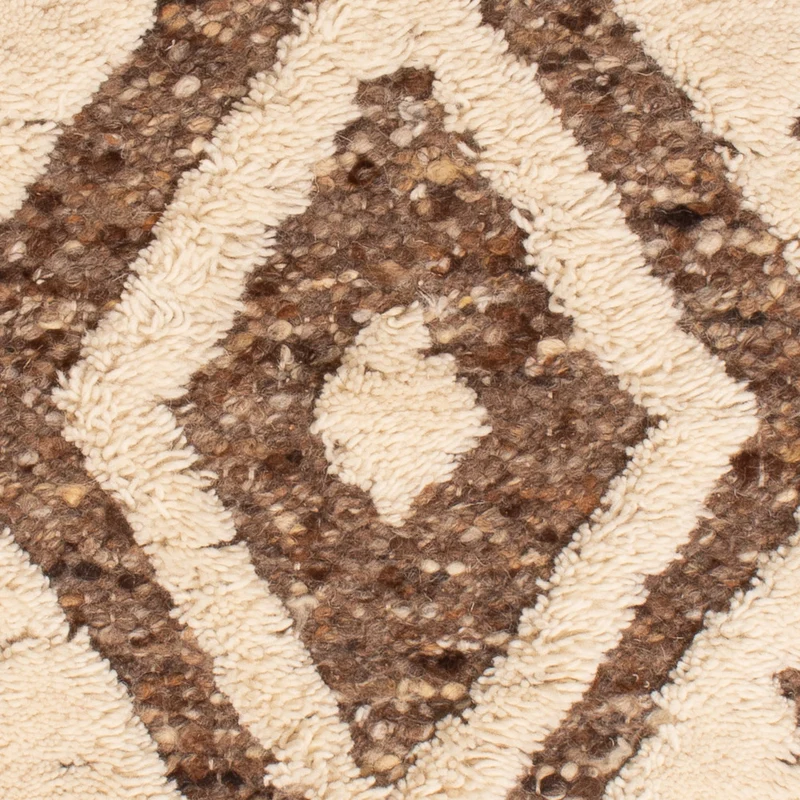 Wollteppich 60x90cm - dunkelbeige
