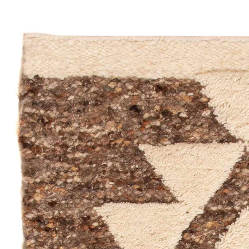 Wollteppich 60x90cm - dunkelbeige