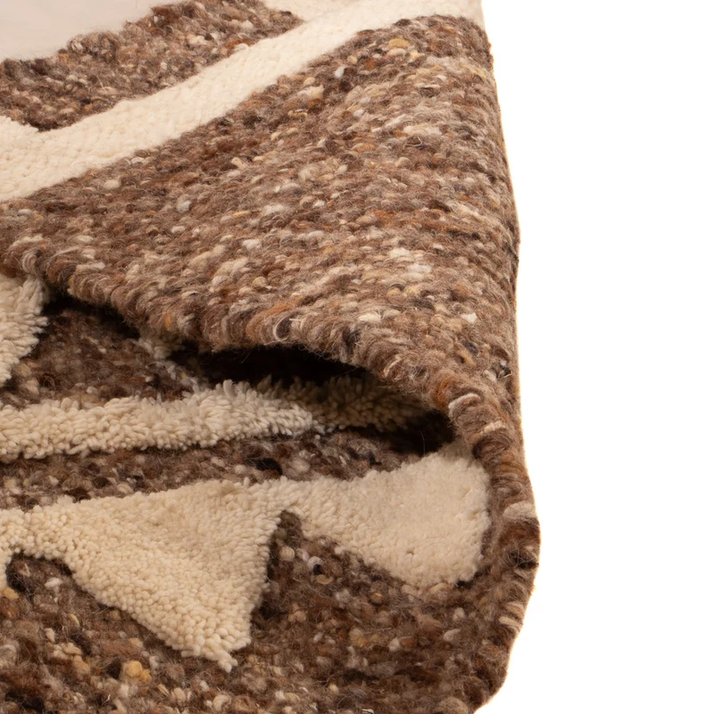 Wollteppich 60x90cm - dunkelbeige