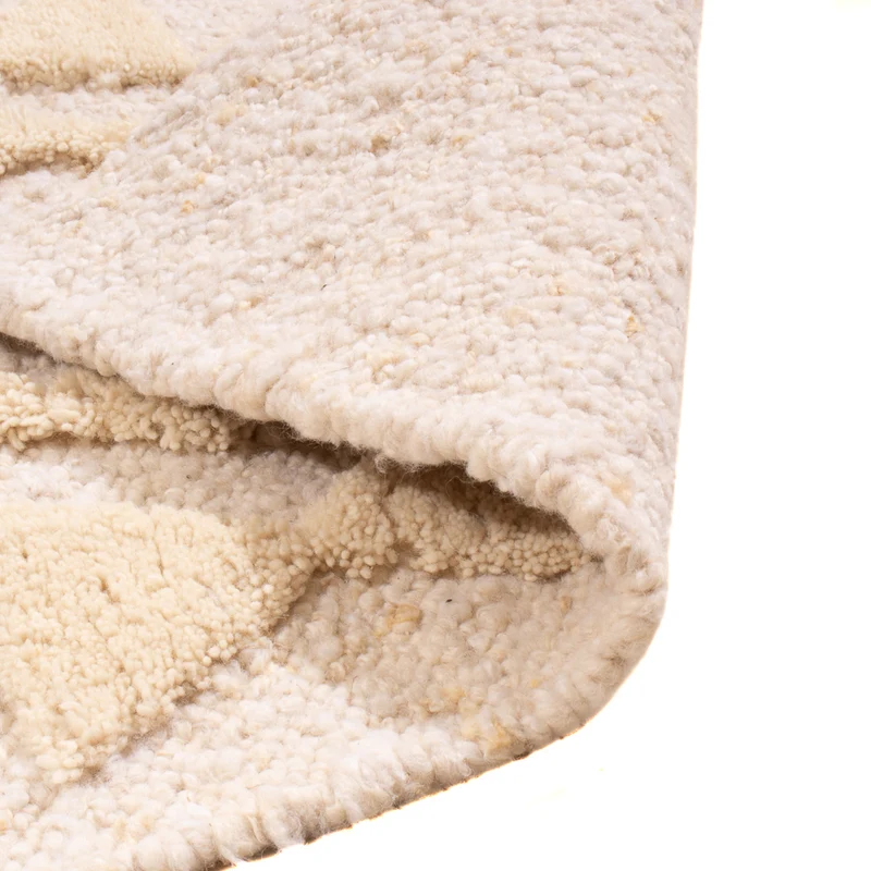 Wollteppich 60x90cm - beige