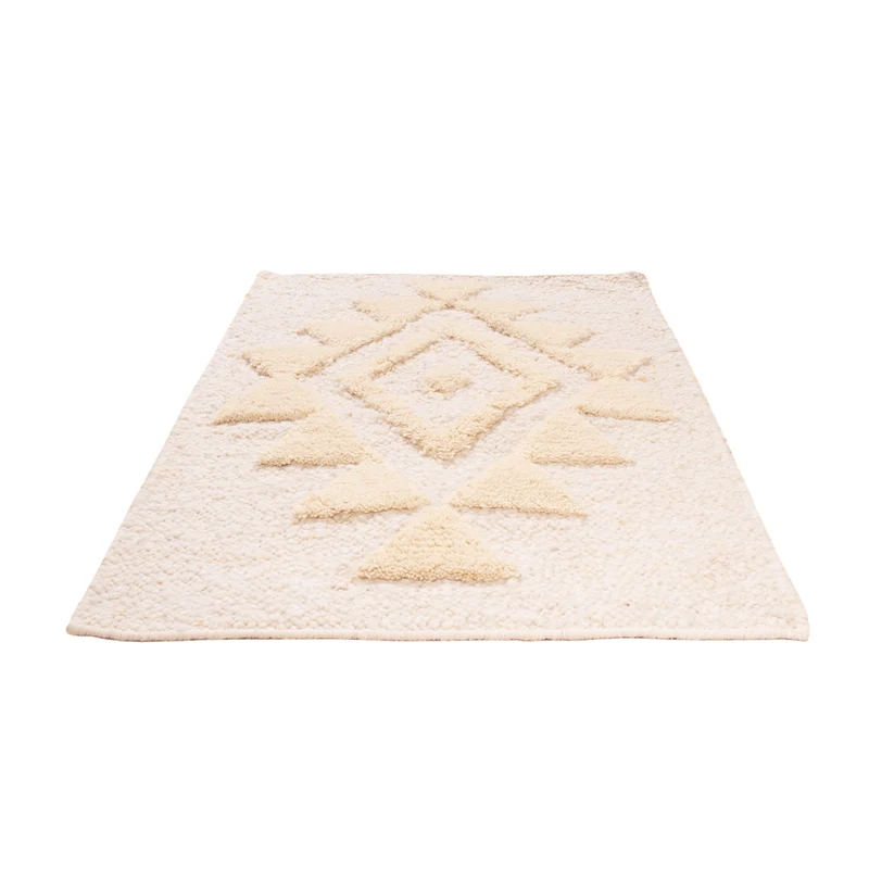Wollteppich 60x90cm - beige