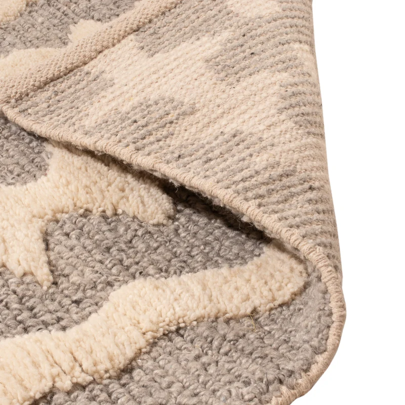 Wollteppich 60x90cm - beige