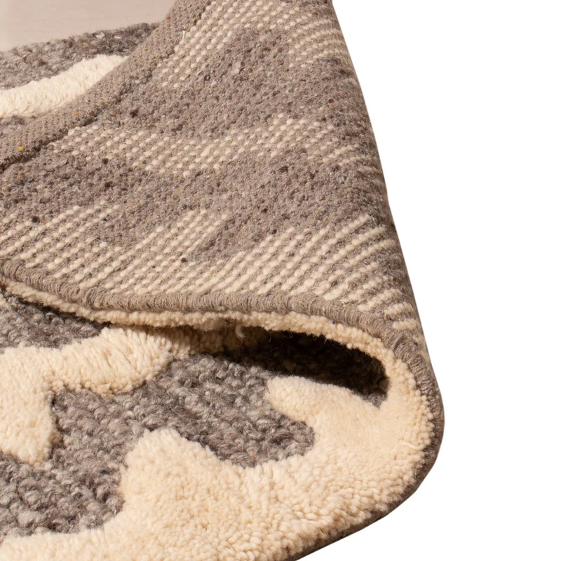 Wollteppich 60x90cm - beige