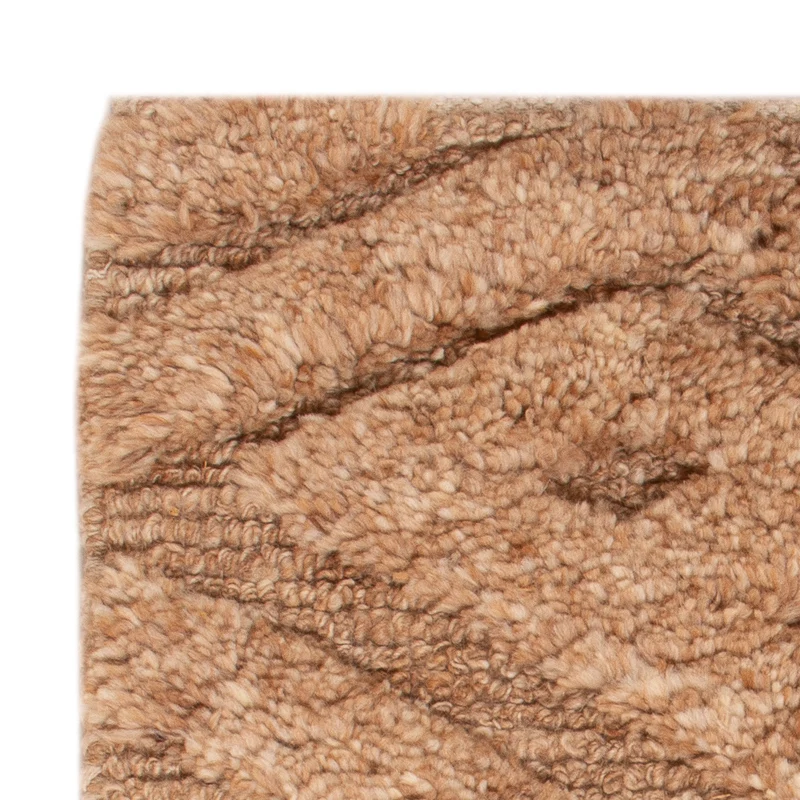 Wollteppich 60x90cm - dunkelbeige