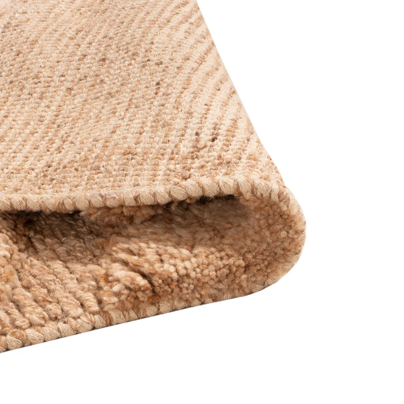 Wollteppich 60x90cm - dunkelbeige