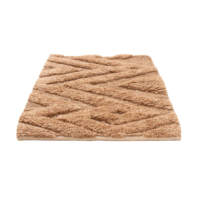 Wollteppich 60x90cm - dunkelbeige