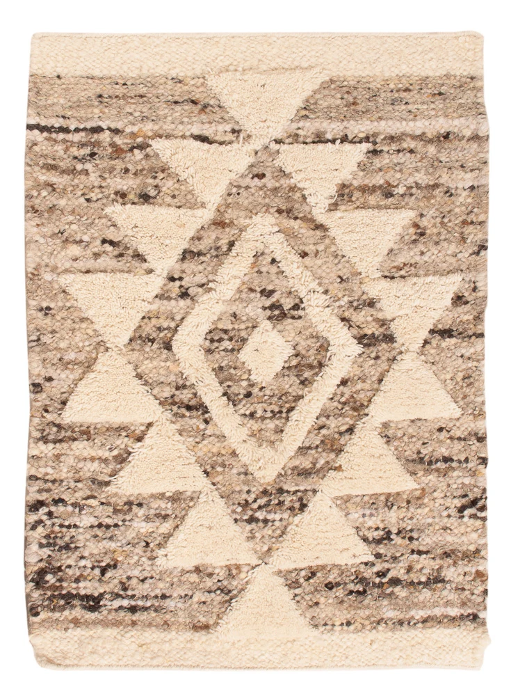 Wollteppich 60x90cm - hellbeige