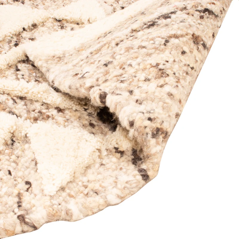 Wollteppich 60x90cm - hellbeige