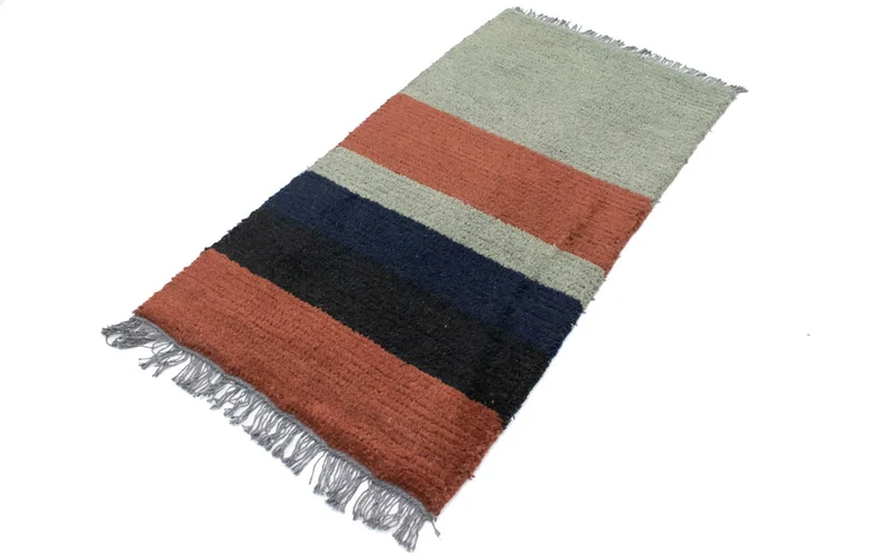 Nepal Teppich 70 x 140 cm - mehrfarbig