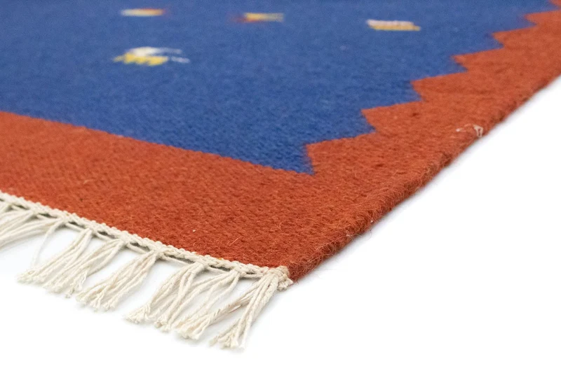 Kelim Modern Teppich 120x180cm - blau