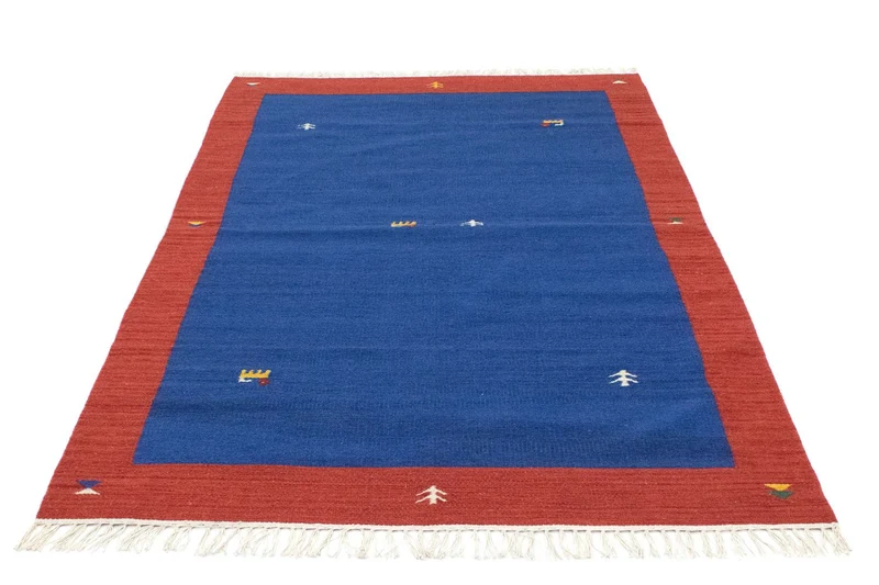 Kelim Teppich - Trendy 120 x 180 cm - blau