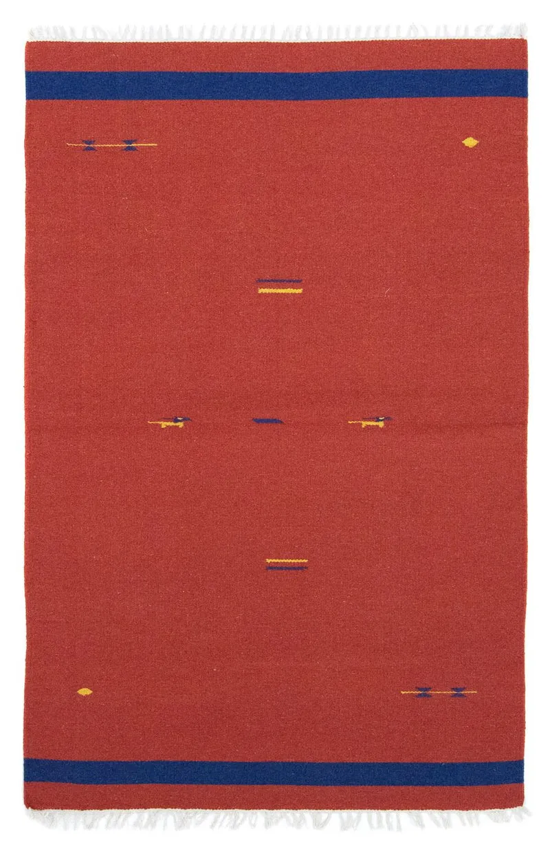 Kelim Modern Teppich 120x180cm - rot