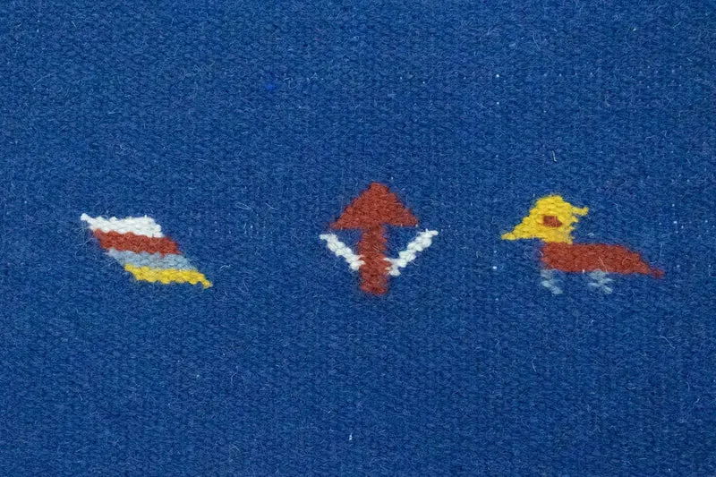 Kelim Teppich - Trendy 120 x 180 cm - blau