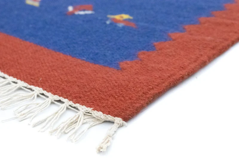 Kelim Teppich - Trendy 120 x 180 cm - blau