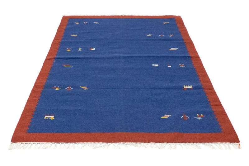 Kelim Teppich - Trendy 120 x 180 cm - blau