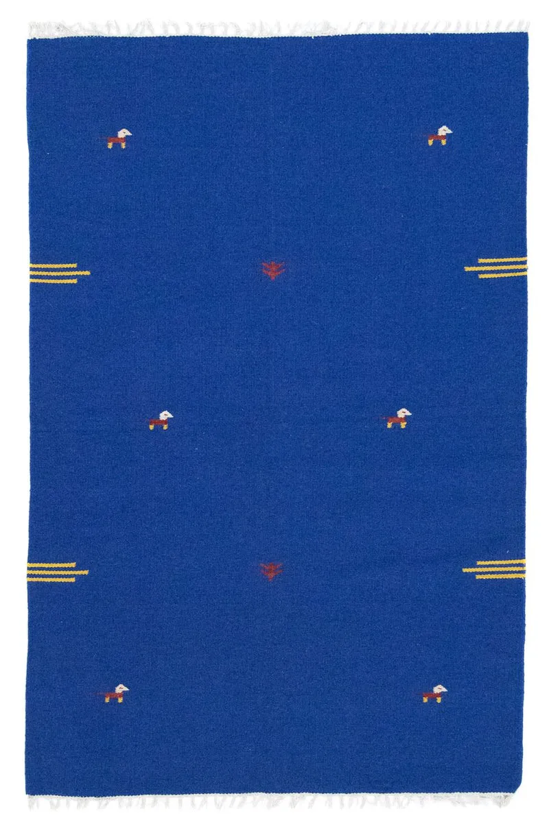 Kelim Modern Teppich 120x180cm - blau