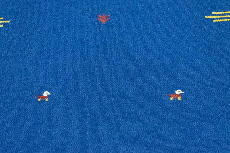 Kelim Modern Teppich 120x180cm - blau
