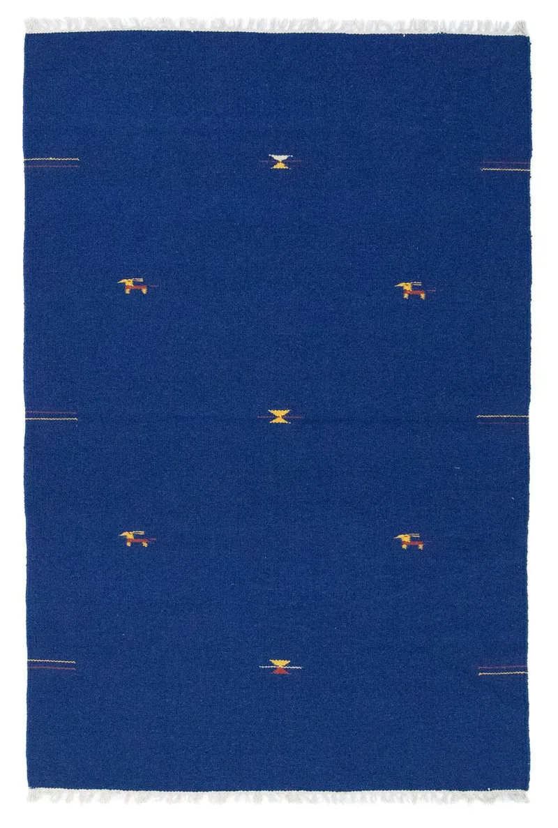Kelim Modern Teppich 120x180cm - blau