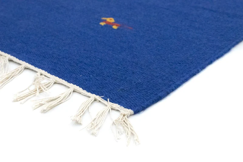Kelim Teppich - Trendy 120 x 180 cm - blau