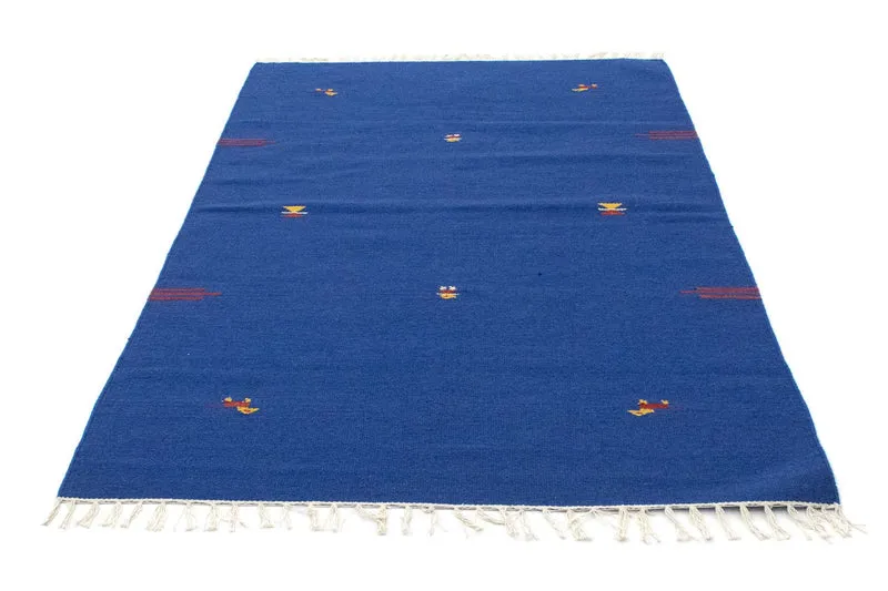 Kelim Teppich - Trendy 120 x 180 cm - blau