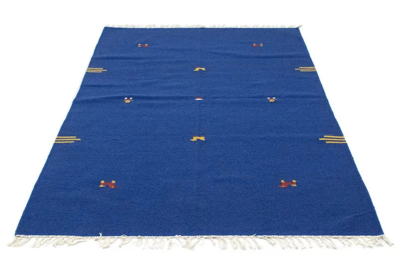 Kelim Modern Teppich 120x180cm - blau