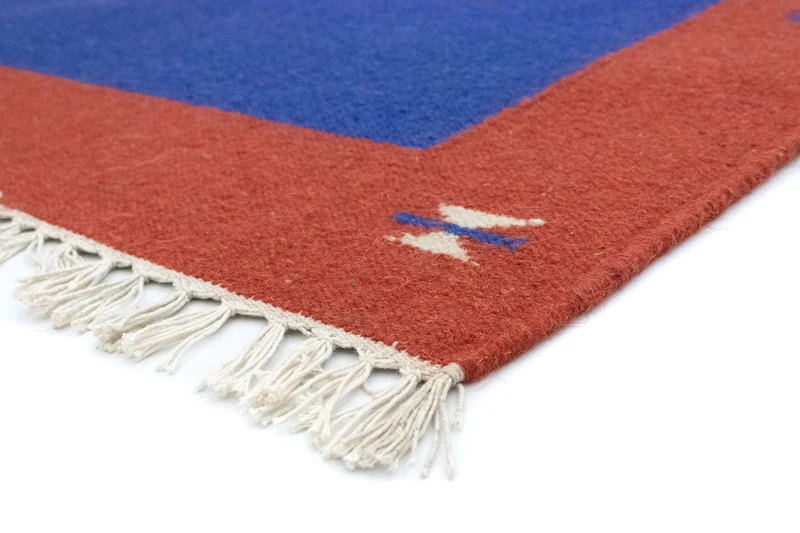 Kelim Teppich - Trendy 120 x 180 cm - blau