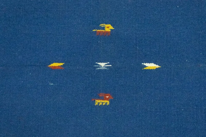 Kelim Teppich - Trendy 120 x 180 cm - blau