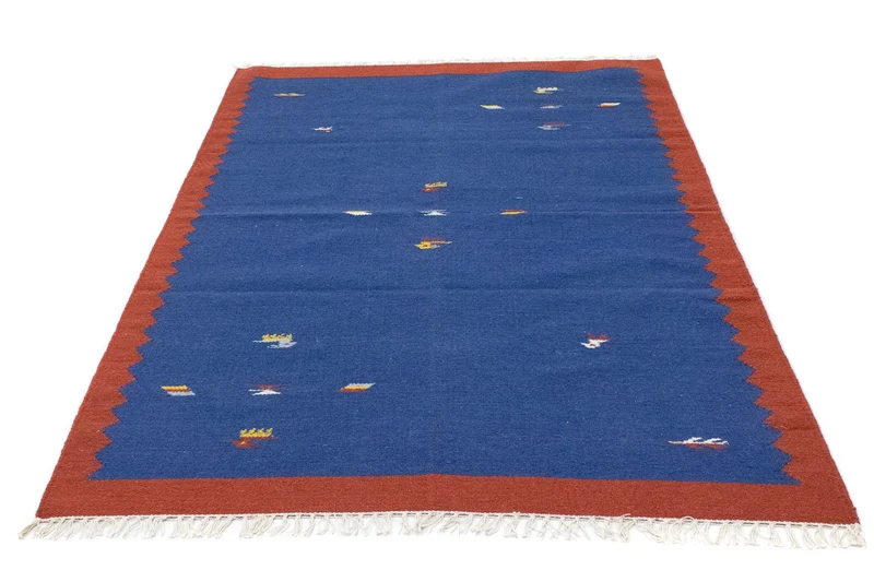 Kelim Teppich - Trendy 120 x 180 cm - blau