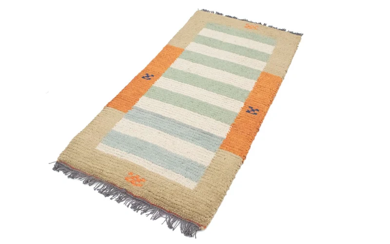 Nepal Teppich 70x140cm - Wollteppich - mehrfarbig