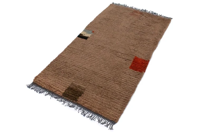 Nepal Teppich 70 x 140 cm - braun
