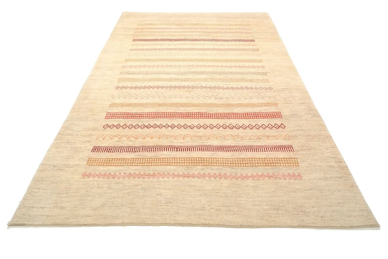 Gabbeh Teppich - Loribaft Perser 205 x 301 cm - sand