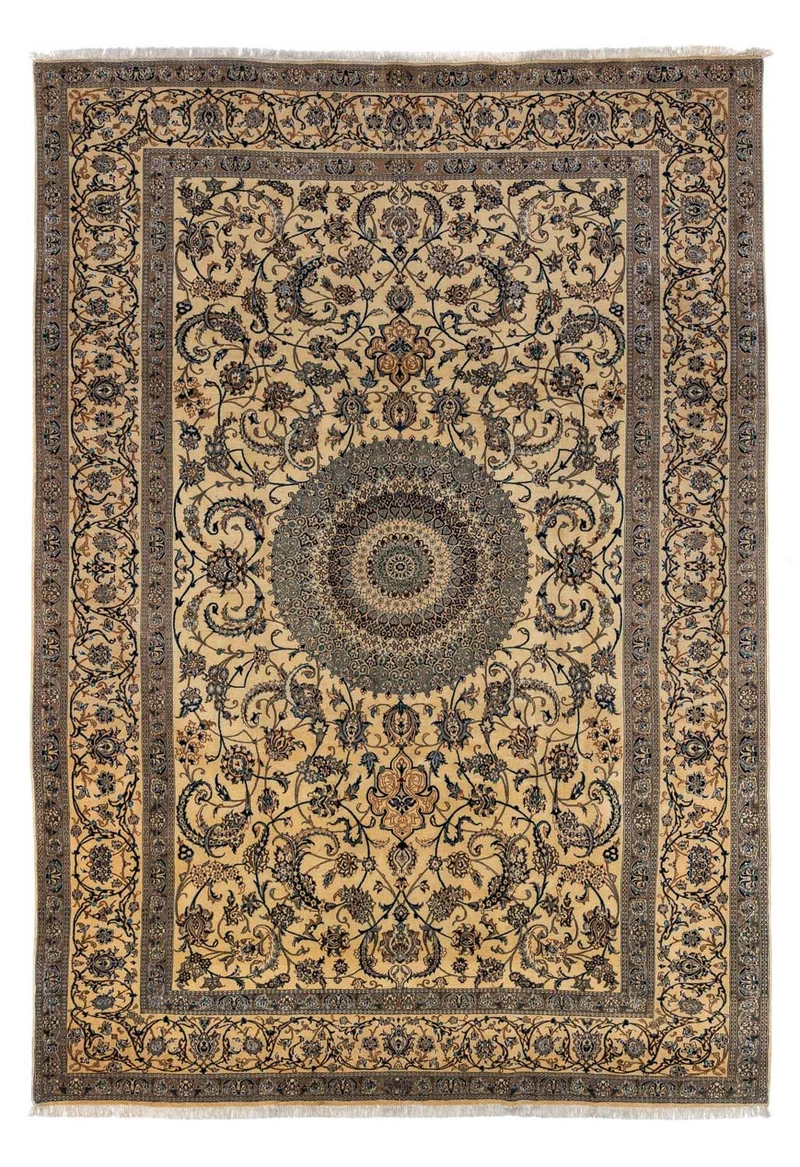 Perserteppich - Nain - Royal 243 x 362 cm - dunkelbeige