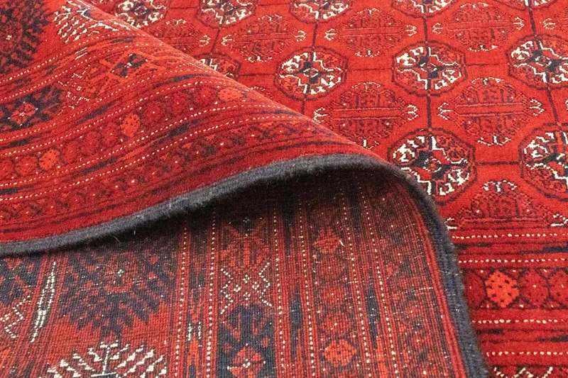 Afghan Teppich - Buchara 292 x 390 cm - dunkelrot