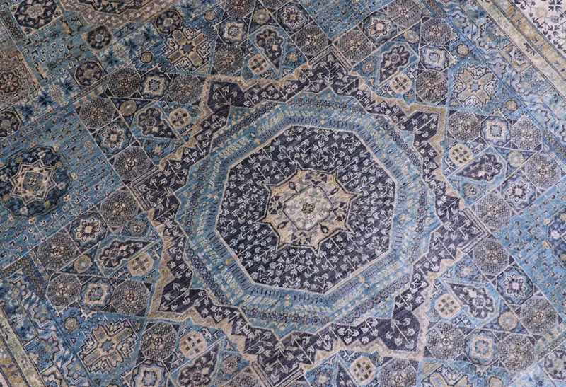 Ziegler Teppich 270 x 355 cm - hellblau
