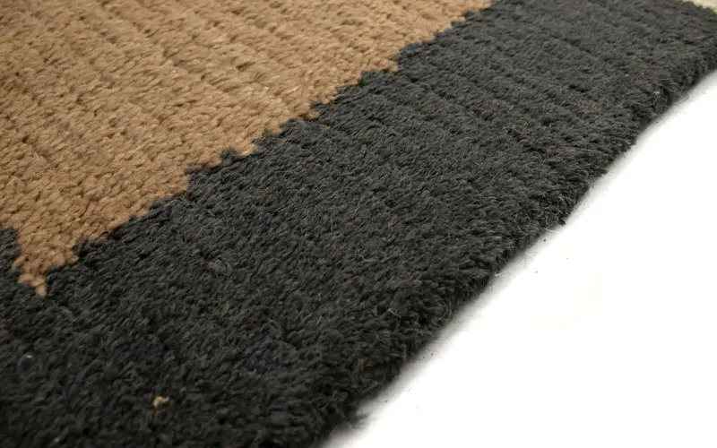 Nepal Teppich 70x140cm - Wollteppich - braun