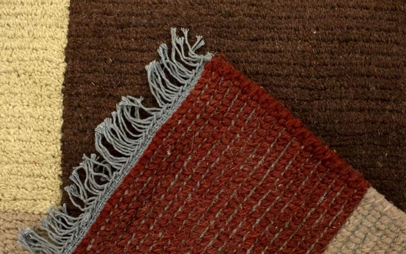 Nepal Teppich 70 x 140 cm - braun