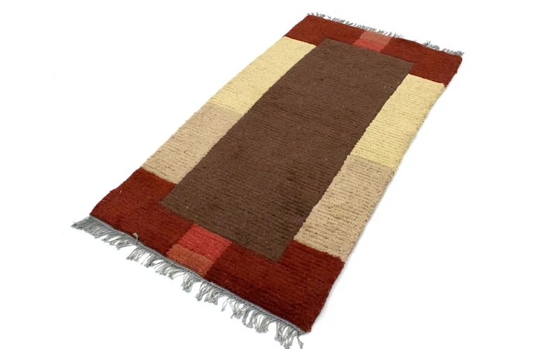 Nepal Teppich 70 x 140 cm - braun