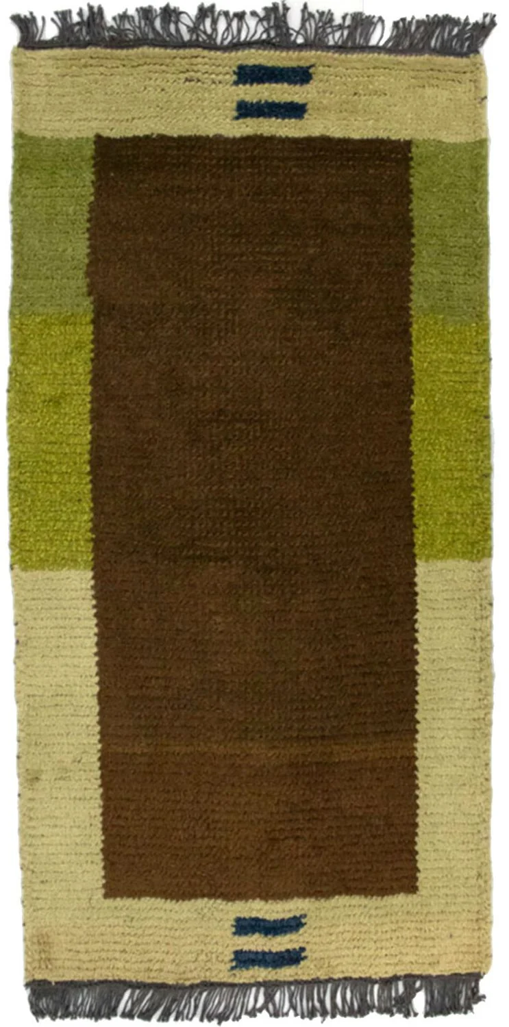 Nepal Teppich 70 x 140 cm - braun
