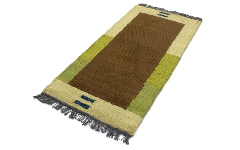 Nepal Teppich 70 x 140 cm - braun
